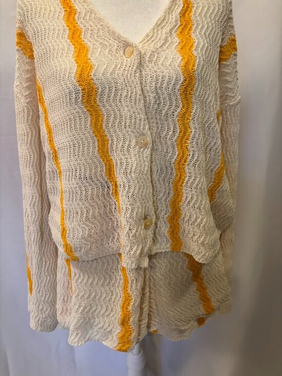 H&M Tops - H&M Matching crochet set (Cotton) Cream/Yellow Color - Size Large
